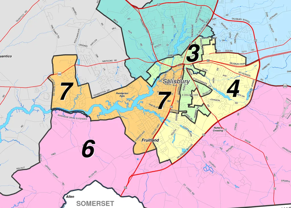 Close up map of District 7