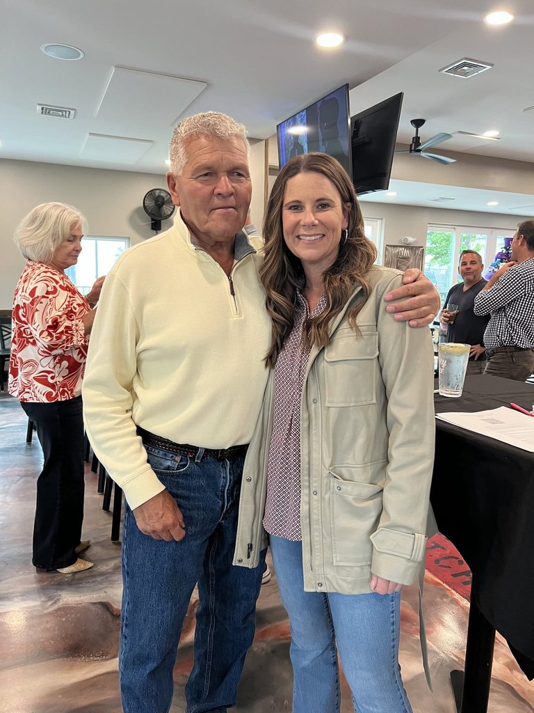 Two supporters at the Taylor's BBQ meet and greet.